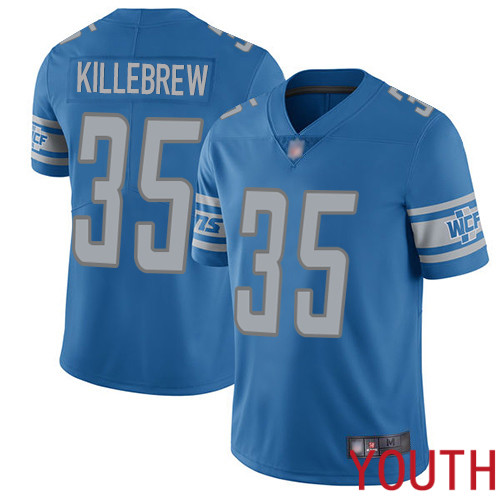 Detroit Lions Limited Blue Youth Miles Killebrew Home Jersey NFL Football 35 Vapor Untouchable